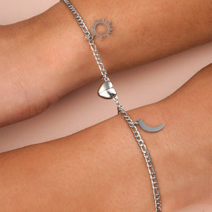 Magnetic Heart Sun Moon Couple Bracelet - Perimade & Co.