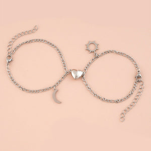 Magnetic Heart Sun Moon Couple Bracelet - Perimade & Co.