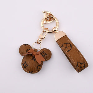 Mickey Mouse Leather Keychain Wristlet - Perimade & Co.