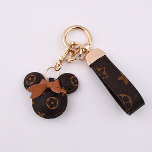 Mickey Mouse Leather Keychain Wristlet - Perimade & Co.