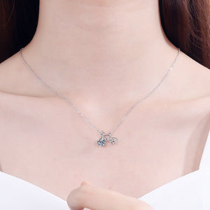 Moissanite Bicycle Charm Pendant Necklace - Perimade & Co.