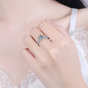 Moissanite Crown Pave Engagement Ring - Perimade & Co.