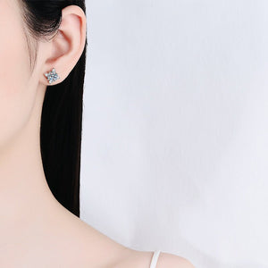 Moissanite Four Leaf Clover Stud Earrings - Perimade & Co.