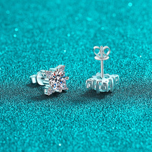 Moissanite Four Leaf Clover Stud Earrings - Perimade & Co.