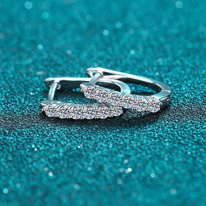 Moissanite Huggie Hoop Wedding Earrings - Perimade & Co.