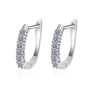 Moissanite Huggie Hoop Wedding Earrings - Perimade & Co.