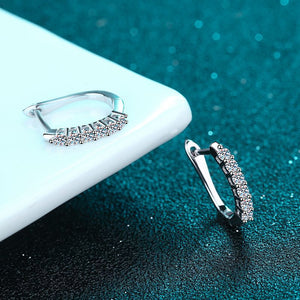 Moissanite Huggie Hoop Wedding Earrings - Perimade & Co.