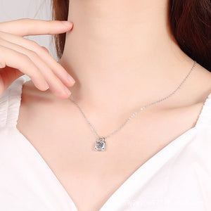 Moissanite Lock Dancing Stone Necklace - Perimade & Co.