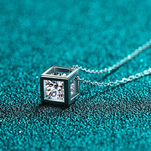 Moissanite Magic Cube Pendant Necklace - Perimade & Co.