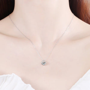 Moissanite Magic Cube Pendant Necklace - Perimade & Co.