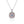 Moissanite Pink Halo Pendant Necklace - Perimade & Co.