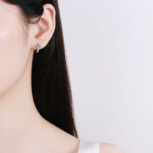 Moissanite Small Hoop Wedding Earrings - Perimade & Co.