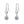 Moissanite Snowflake Dangle Drop Earrings - Perimade & Co.