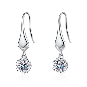 Moissanite Snowflake Dangle Drop Earrings - Perimade & Co.