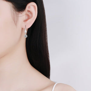 Moissanite Snowflake Dangle Drop Earrings - Perimade & Co.