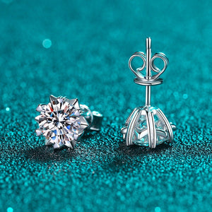Moissanite Snowflake Wedding Stud Earrings - Perimade & Co.