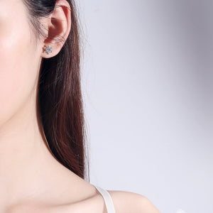 Moissanite Snowflake Wedding Stud Earrings - Perimade & Co.
