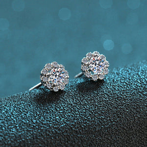 Moissanite Snowflake Wedding Stud Earrings - Perimade & Co.