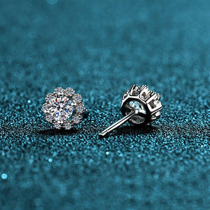 Moissanite Snowflake Wedding Stud Earrings - Perimade & Co.