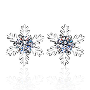 Moissanite Snowflake Wedding Stud Earrings - Perimade & Co.