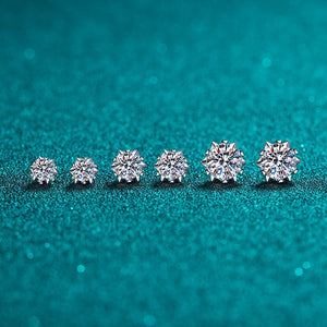 Moissanite Snowflake Wedding Stud Earrings - Perimade & Co.
