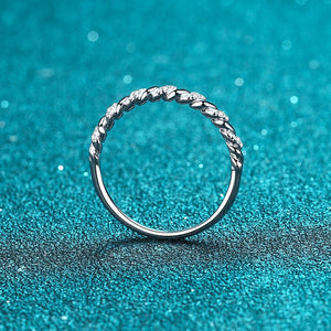 Moissanite Twist Stacking Wedding Band Ring - Perimade & Co.
