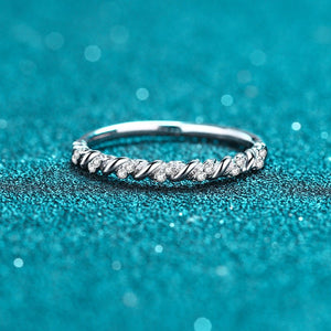 Moissanite Twist Stacking Wedding Band Ring - Perimade & Co.