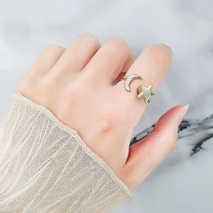 Moon Star Anxiety Fidget Spinner Ring - Perimade & Co.