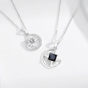 Moon Star Couple Matching Charm Necklace - Perimade & Co.