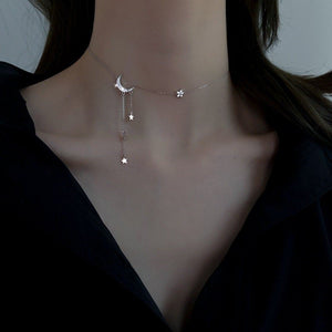 Moon Star Layering Tassel Y Necklace - Perimade & Co.