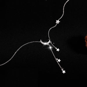 Moon Star Layering Tassel Y Necklace - Perimade & Co.