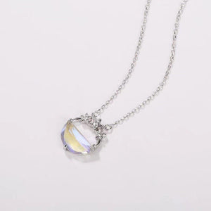 Moon Star Opal Charm Pendant Necklace - Perimade & Co.