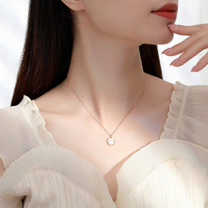 Mother Of Pearl Cat Paw Charm Necklace - Perimade & Co.