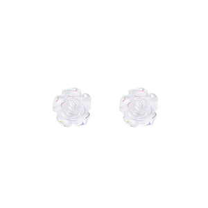 Mother of Pearl Rose Flower Stud Earrings - Perimade & Co.