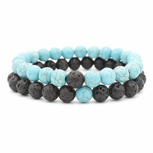 Natural Crystal Couple Matching Bead Bracelet - Perimade & Co.