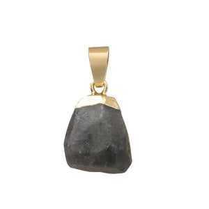 Natural Crystal Raw Stone Pendant Necklace - Perimade & Co.