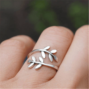 Olive Tree Leaf Branch Stacking Bypass Ring - Perimade & Co.