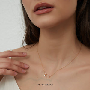 Opal Tulip Flower Charm Pendant Necklace - Perimade & Co.