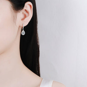 Pear Moissanite Dangle Drop Hoop Earrings - Perimade & Co.