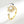 Gold ring with pearls and diamonds on a white background
