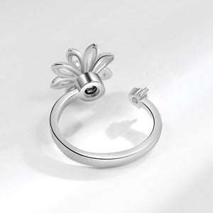 Pearl Flower Anxiety Fidget Spinner Ring - Perimade & Co.