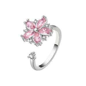 Pink Cherry Blossom Fidget Spinner Ring - Perimade & Co.