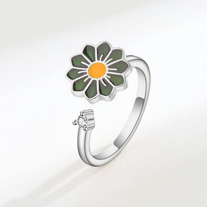 Pink Flower Anxiety Fidget Spinner Ring - Perimade & Co.