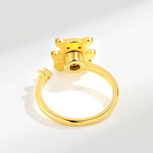 Pink Heart Bear Fidget Spinner Statement Ring - Perimade & Co.