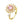 Pink Sunflower Fidget Spinner Statement Ring - Perimade & Co.