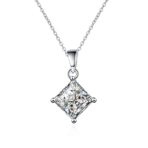Princess Cut Moissanite Pendant Necklace - Perimade & Co.