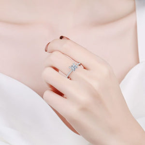 Princess Moissanite Pave Engagement Ring - Perimade & Co.