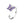 Silver spinner ring with purple gemstone butterfly design on a white background