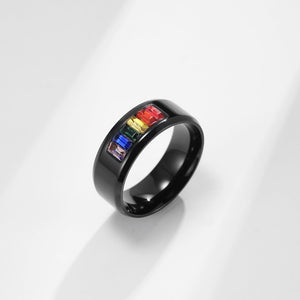 Rainbow LGBTQ Pride Colored Gem Ring - Perimade & Co.