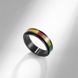 Rainbow LGBTQ Pride Fidget Spinner Ring - Perimade & Co.